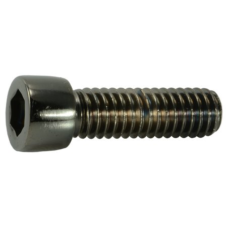 Midwest Fastener 5/16"-18 Socket Head Cap Screw, Black Chrome Plated Steel, 1 in Length, 6 PK 33505